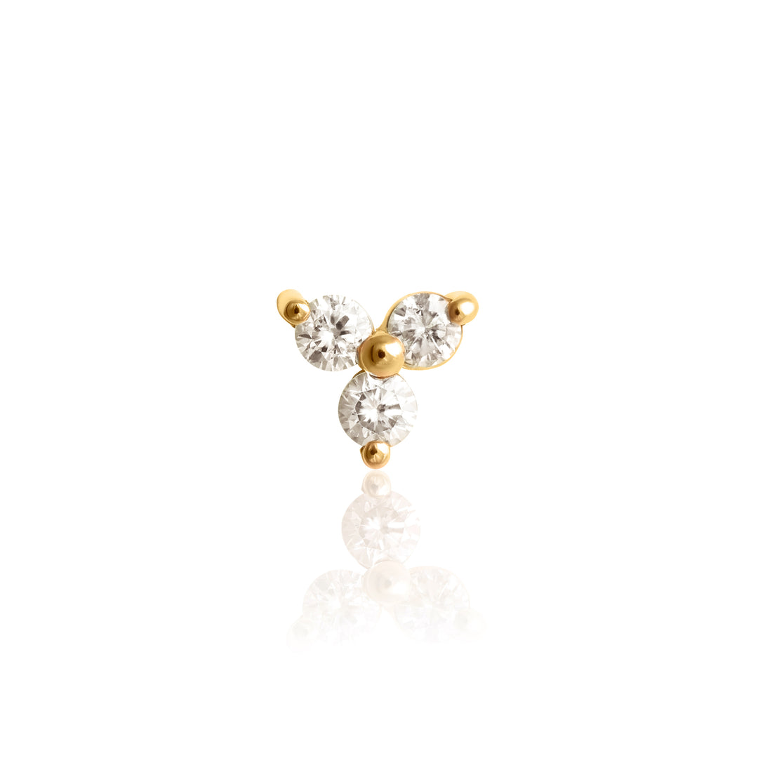 Three Round Diamond Piercing
