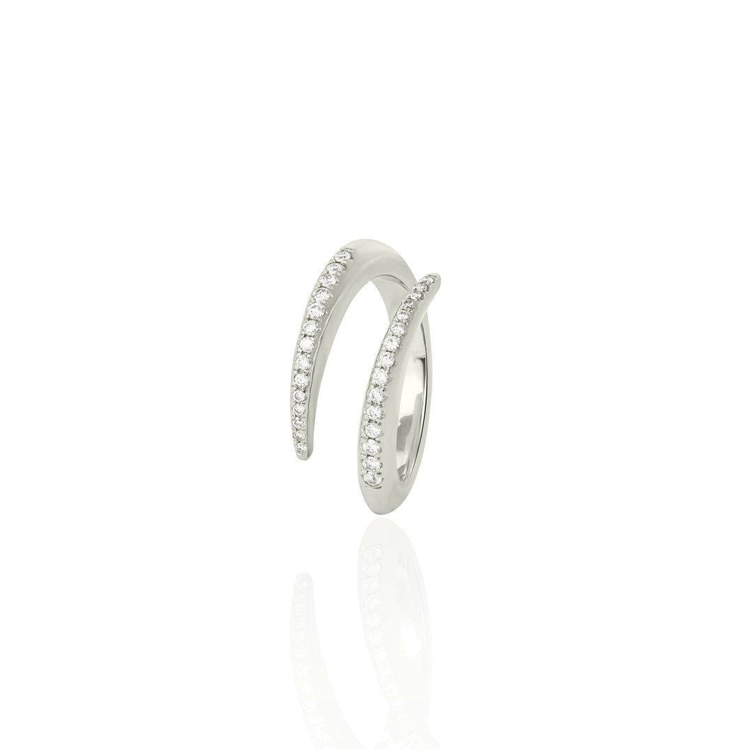 Spine Flat Diamond Ring
