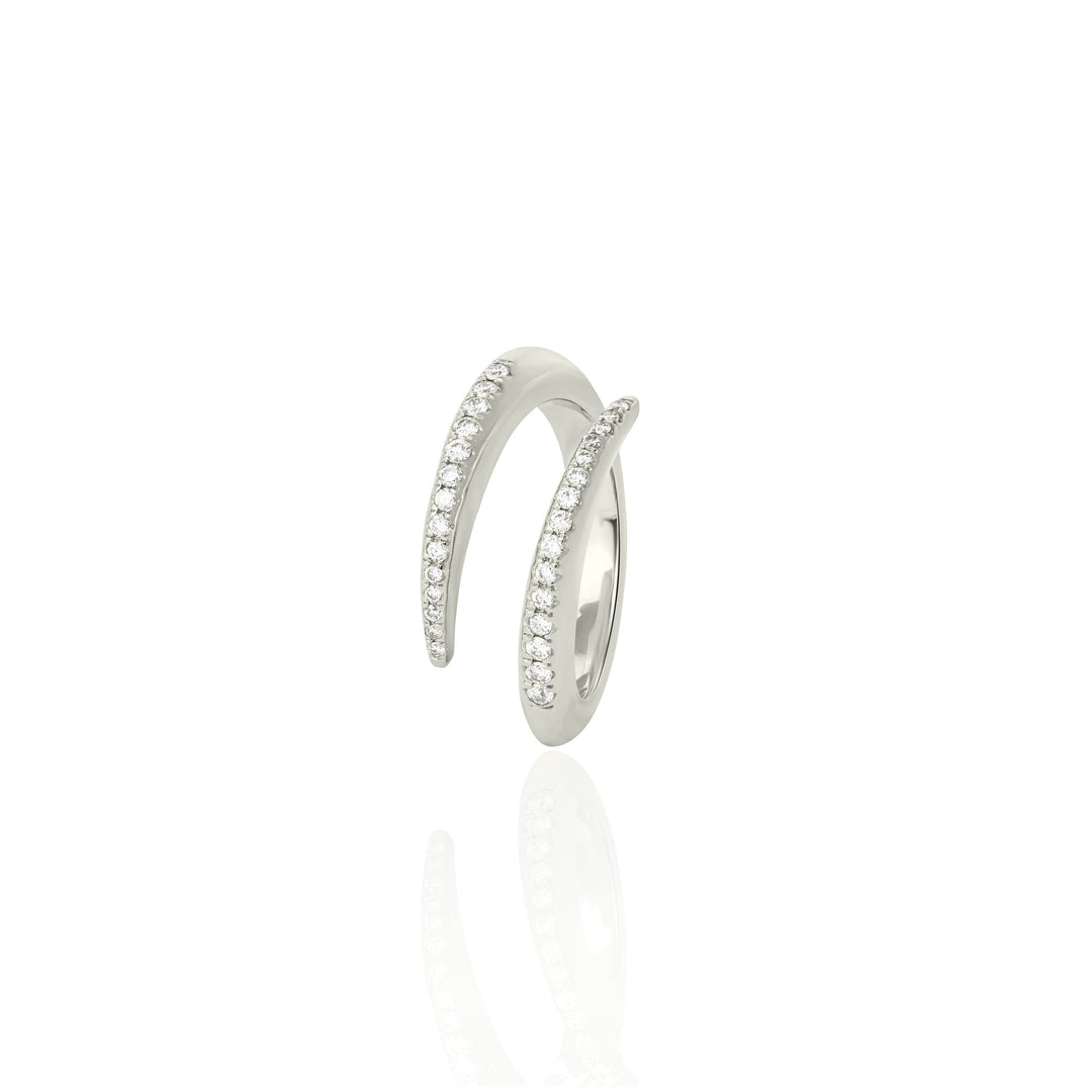 Copy of Spine Angled Diamond Ring (0.35 ct)