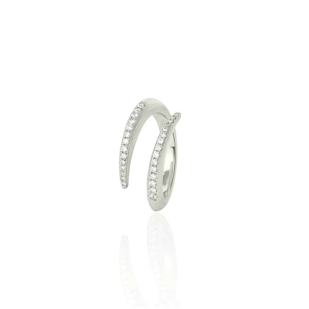 Spine Angled Diamond Ring